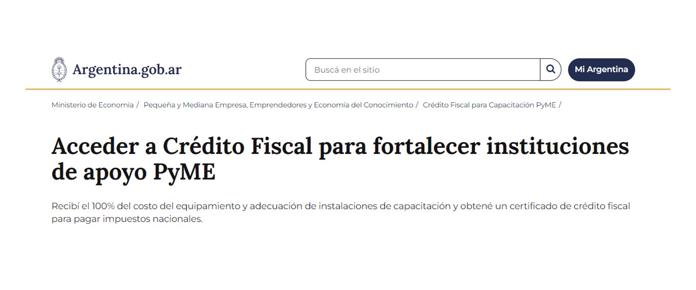 Nueva apertura al Programa de Crédito Fiscal 2024