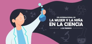 Flyer Dia de la mujer y niña en la ciencia