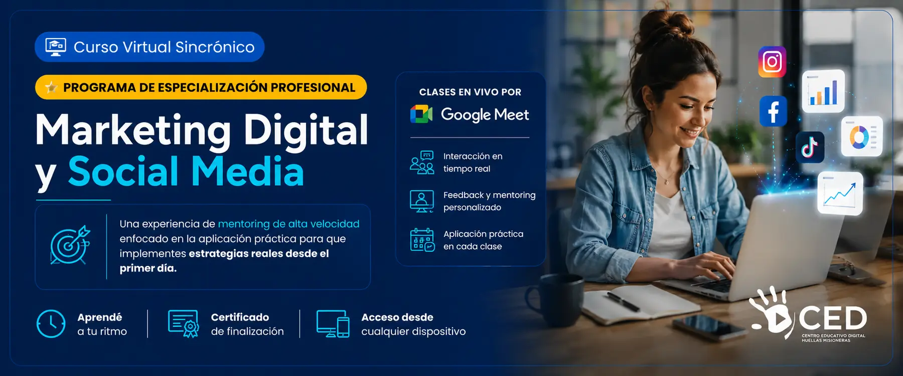 Flyer Programa Especializacion Marketing Digital y Social Media
