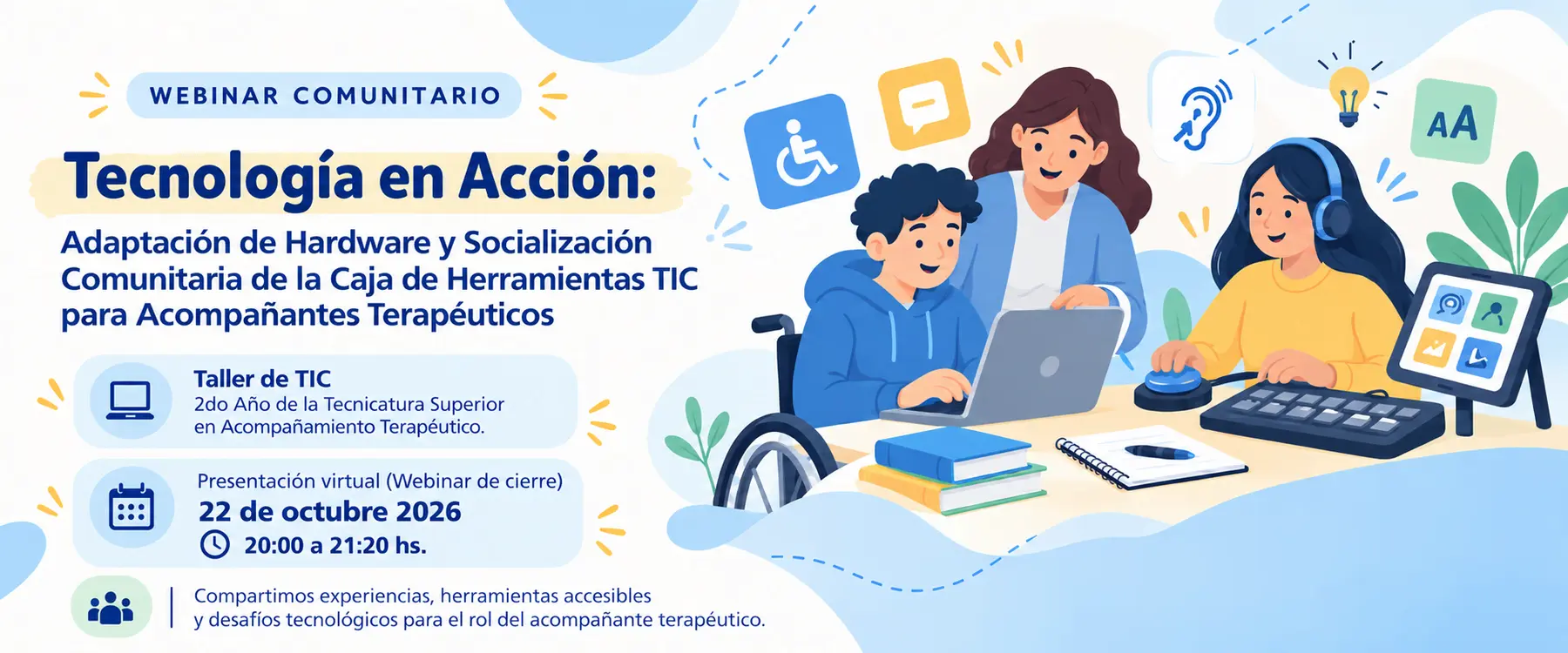 El ISHM invita al webinar “Tecnología en Acción”: herramientas accesibles para el Acompañamiento Terapéutico